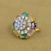 Cubic Zirconia Adjustable Ring