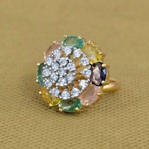 Cubic Zirconia Adjustable Ring