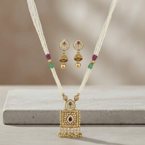 229593 Antique Moti Pendant Set