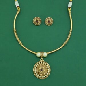 231302 Antique Moti Pendant Set
