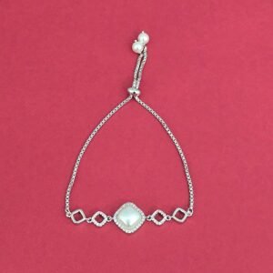 438803 Delicate Bracelet With 2 Tone Rhodium Plating