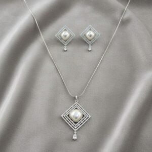 441561 American Diamond Classic Pendant Set