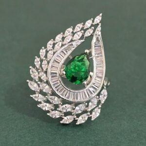 443861 Adjustable Ring With Rhodium Plating