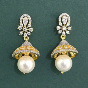 443968 NK Exotic Jhumki With Mehndi Plating