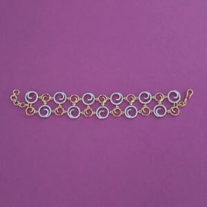 Adjustable Bracelet With 2 Tone Plating